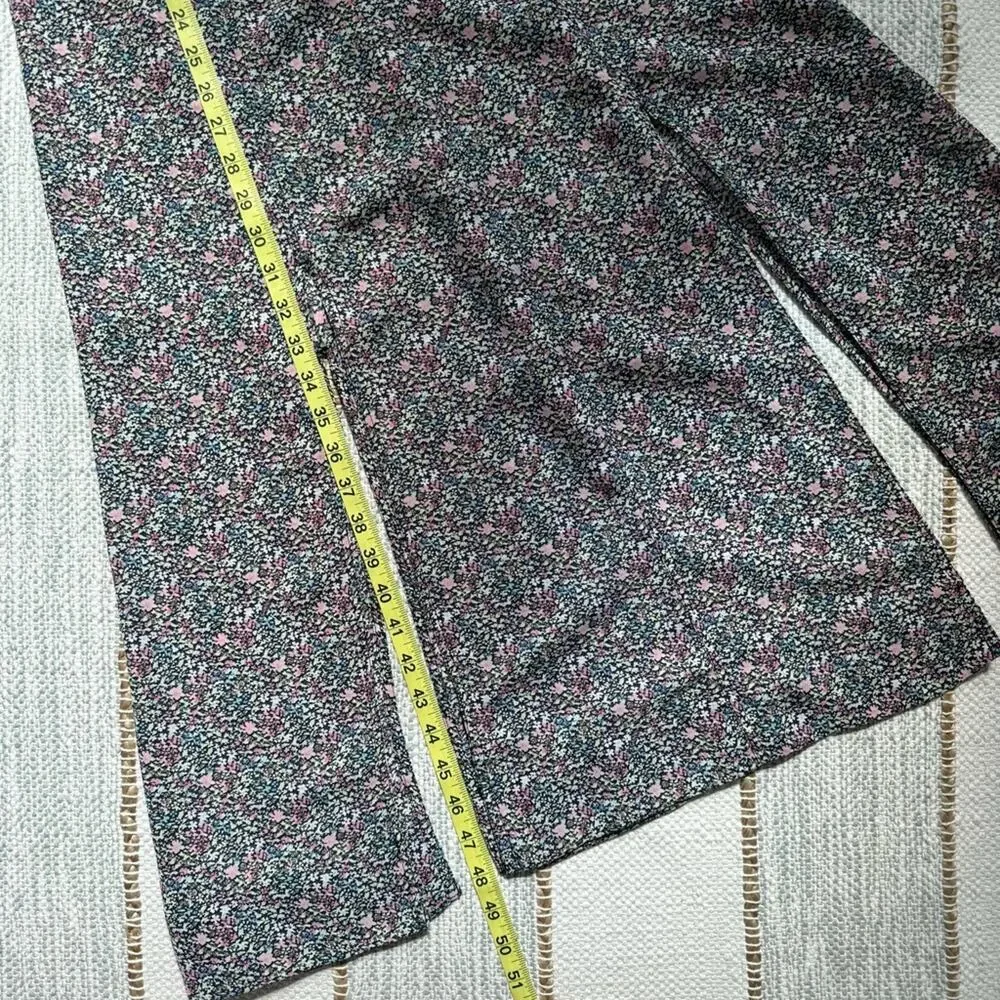 GANNI Floral Midi Shirt Dress Long Sleeves Button Front Side Slits Size 36 Small - Picture 7 of 14